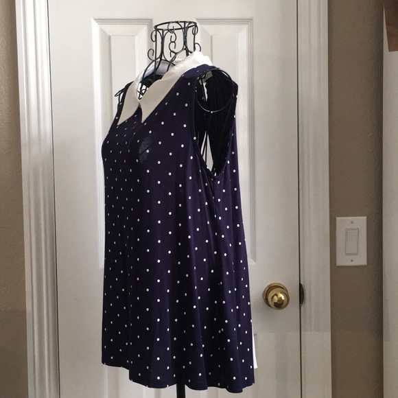 Navy Polka Dot Blouse - Picture 5 of 5